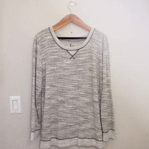 Felina Women's Soft Scoop Neck Stripped Long Sleeve Gray Size XXL/EEG Sweater
